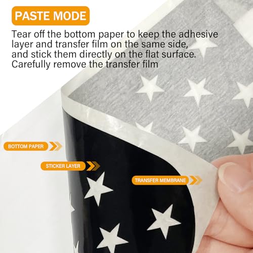 Image of 2Pcs /Pair Side Fender Vent American Flag Decals Compatible with Jeep Wrangler 2018-2024 USA Flag Vinyl Sticker for Truck Gladiator JT 2020 2021 2022 2023 2024 Decals Accessories (Black)