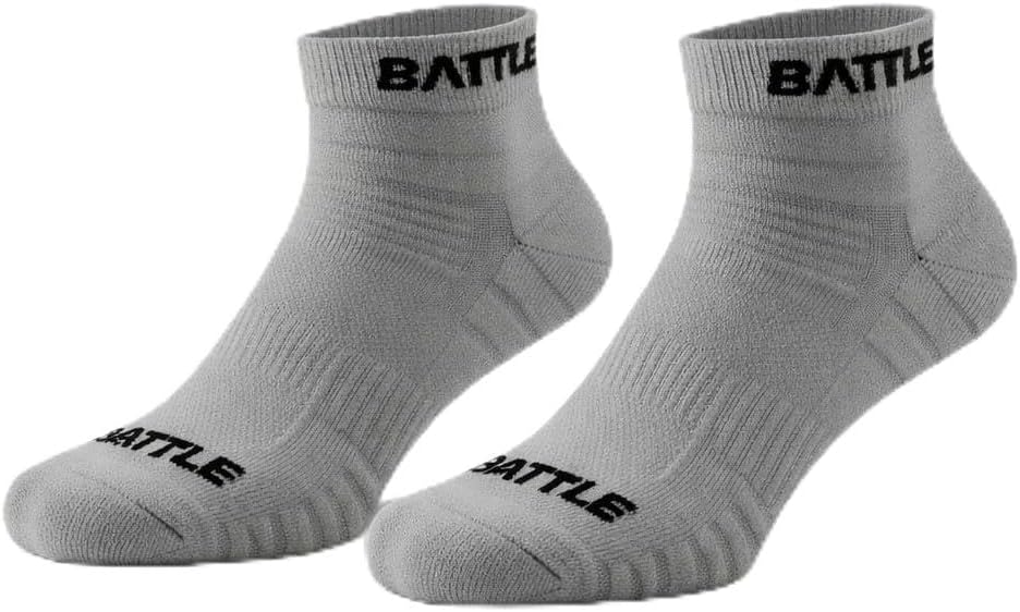 Battle AstroCrew 1/4 Crew Socks 3-Pack, Zoned Cushioning, Mesh Ventilation, AirFit Locked-In, Unisex Athletic