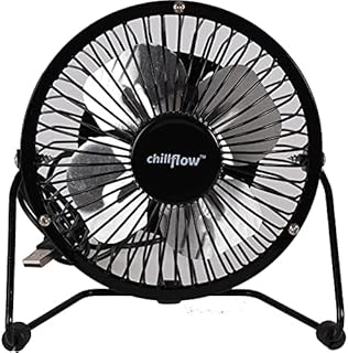 True Face Usb Desk Fan Cooling Fan with Metal Shell and Aluminium Blades Small Quiet Personal Cooler Portable Table Fan with Switch on/off Great for Desktop Tabletop Office & Travel 4 Inches