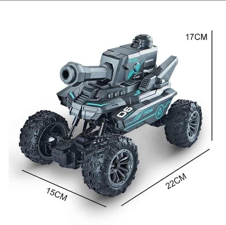 Daji Tank Shooting Water Bullets Remote Control Car Toys Monster Truck with LED Light Realistic Sounds 4WD Kids RC Tank Car 1