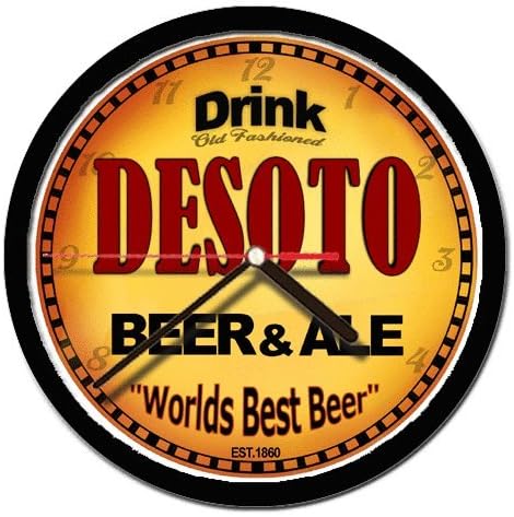 DESOTO beer and ale cerveza wall clock