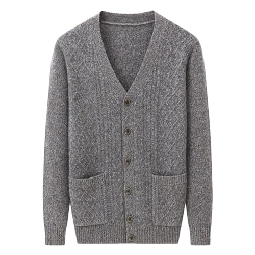 Cardigan pour hommes au col en V pour les journées fraîches au bureau et le week-end