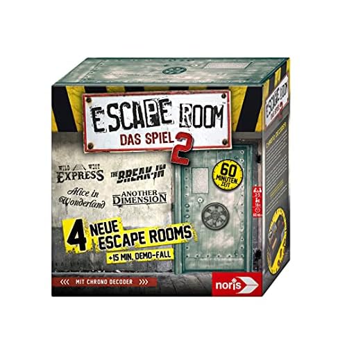 noris 606101891 Escape Room 2 (Grundspiel) Familien und Gesellschaftsspiel für Erwachsene, inkl. 4 Fällen und Chrono Decoder, ab 16 Jahren