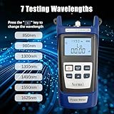 Flylin Fiber Optical Power Meter, Handheld Cable Tester with Visual LCD Display and SC/FC Connector, Troubleshooting Fiber Optic Cable Tester Measuring Scope -70~6dBm - Image 3