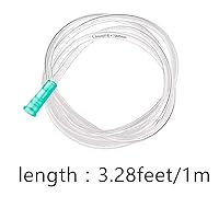 Vista 2 de Jeringa de plástico grande de 10.1 fl oz con tubo práctico de 3.28 pies para laboratorios científicos, riego, recarga, filtración, aplicación