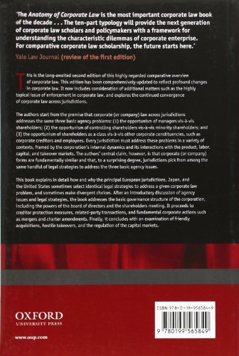 The Anatomy of Corporate Law: A Comparative and Functional Approach