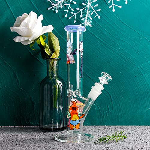 REANICE Eisbong Glasbong Chillum Wasserpfeife kleine hookah Beaker Bongs 14.5mm Bowl Höhe 26CM – Bild 8