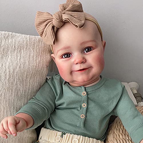 Anano Reborn Baby Doll Newborn 24 Inches Silicone Reborn Toddler Doll Hand Drawn Veins Baby Doll Real Life Size Baby Doll Toy For Age 3+ Birthday Gift Therapy For Dementia Patient #TOP1