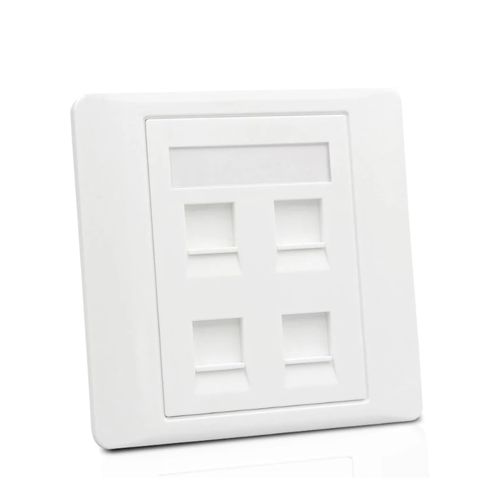 Pannello presa a muro Internet RJ45 a 4 porte di categoria 6 86x86 mm con quattro CAT.6
