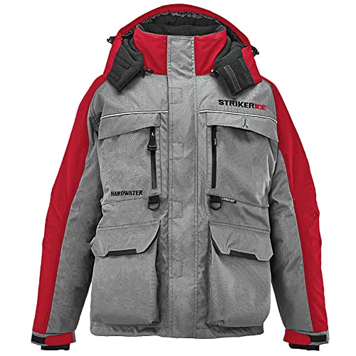 Striker Men's Hardwater Windproof Water-Resistant Insulated Outdoor Ice Fishing Jacket with Sureflote Flotation Technology