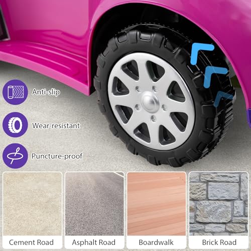 GYMAX 3 in 1 Kids Ride on Push Car, Push Along Car with Handle, Guardrails, Adjustable Canopy, Seat Belt, Music, Horn & Light, Underneath Storage, Toddler Sliding Toy for 1+ Years Old (Pink) - Image 7