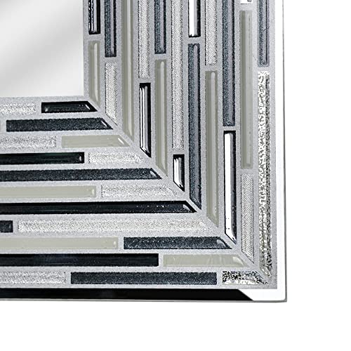 Head West Reeded Mosaic Tile Frameless Printed Bathroom Decorative Vanity Wall Accent Mirror - 24 X 30 #TOP7