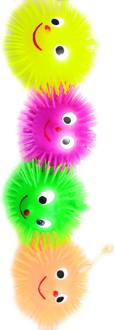 ARSDEWY Rubber Teddy Bear Ball, Multicolour, 3 Years+, Pack of 3
