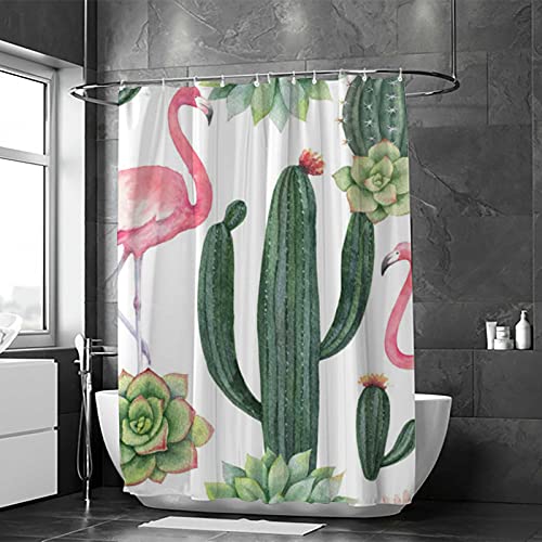 Rideau de douche flamant rose imperméable contre les éclaboussures - 3