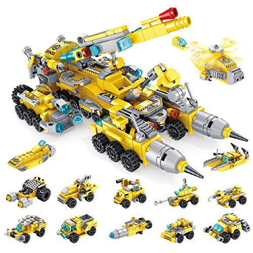 WIDELAND STEM Building Toys for 6 7 8 9 10 Year Old Boys, 566pcs City Construction Toys, 25-in-1 Creative Engineering Building Blocks Construction Vehicles Kit, Educational Toys Gift for Age 6+