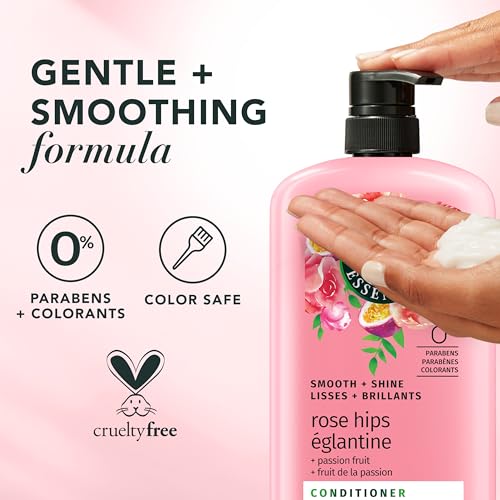 Herbal Essences Conditioner, Rose Hips + Passionfruit - Smooth Collection, Shiny Hair with Vitamin E & Jojoba, Safe for Color Treated Hair, Floral Scent, Cruelty-Free, Dermatologist-Tested, 29.2 Fl Oz - Thumbnail 5