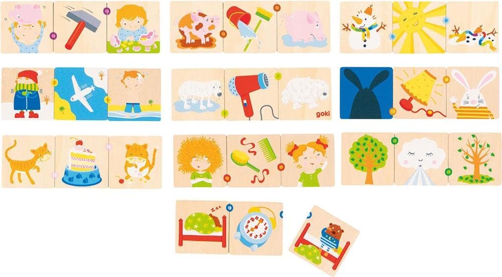 Goki 56779 Antes y después - Juego educativo Educational Games, Multi-Coloured (Multi-Coloured)