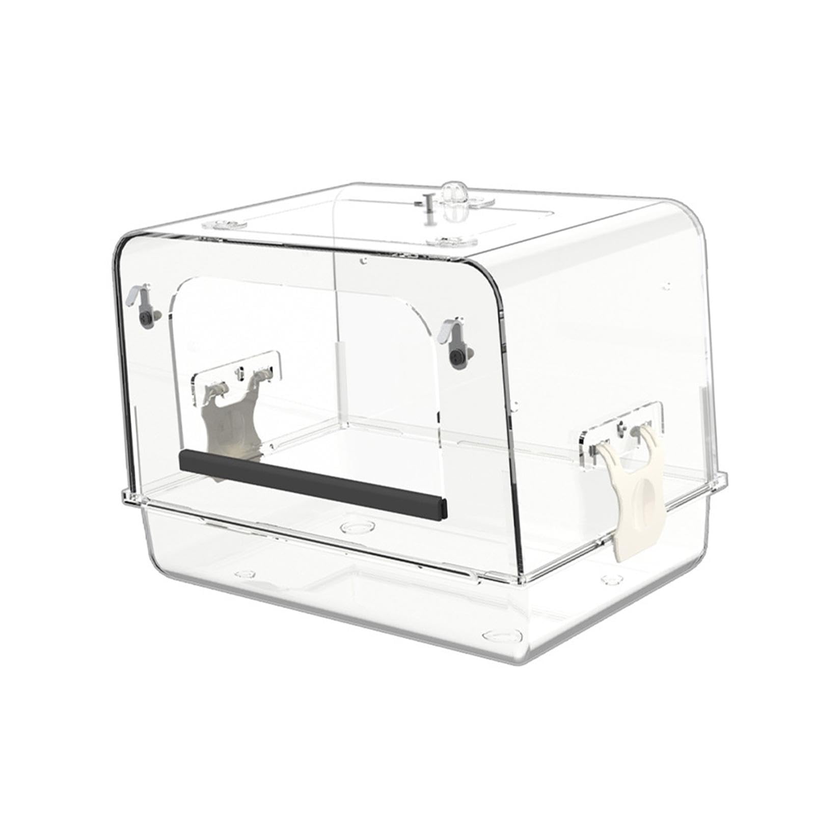 Baoblaze Vasca da Bagno per pappagalli in Gabbia Scatola da Bagno per Uccelli, piccioncini pappagallino, Facile da installare Ciotola per Doccia con Acqua per, Chiaro