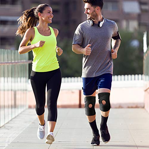 AVIDDA Knee Support for Men and Women - Knee Brace with Open Patella - Compression Sleeve with 3 Straps for Running, Sports, Arthritis, Joint Pain Relief, ACL, MCL, Tendonitis - Black - Image 8