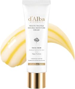 d'alba Piedmont White Truffle Double Moisture Cream, 2-in-1 Face Moisturizer, Vegan Skincare, Vegan Collegen, Skin Firming and Tightening, Dual Formula in ONE tube, Korean Skincare