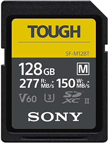 Sony 128GB SF-G series TOUGH specification UHS-II U3 V90 SDHC Digital Memory Card Card - Read 300MB/s Write 299MB/s SF-G128T