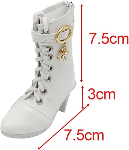 Miniatura 4 de Zapatos de tacón alto, zapatos de muñecas BJD 13 para muñeca BJD 13, blanco