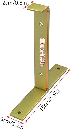 Miniatura 2 de Soportes para estante de esquina de labio montados en la pared, soportes flotantes para estante de cocina, soportes para estante en ángulo recto en