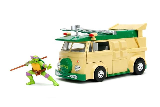 Foto 2 de 8 de Jada Turtles Party Wagon 1:24 Coche Fundición a Presión o Regalo y para Colección para Niños y Adultos