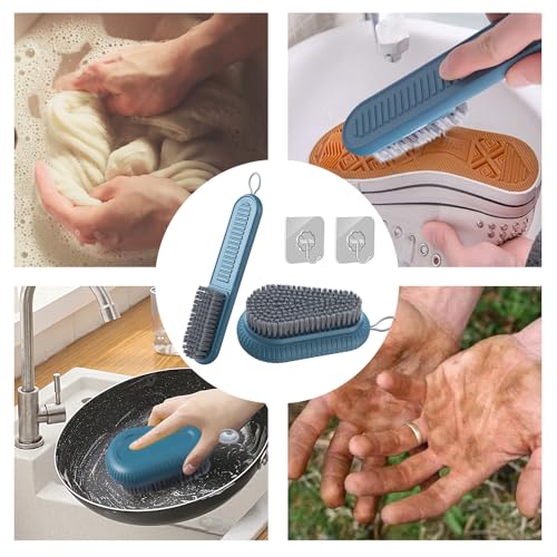 NIYATA 2Pcs Cleaning Brush Soft,Cleaning Multi Purpose Scrubbing Soft,Laundry Cleaning Brush,Shoe Brush with Handle,Laundry Scrub Brush for Home,Clothes,Shoes - Image 7
