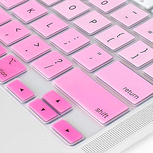 Image of Oaky Keyboard Protector Compatible with MacBook Pro 16 Inch 2019-2020 Release Model A2141 Soft Silicone Waterproof Dust-Proof Ultra Thin Keyboard Cover Skin for MacBook Pro 16 Inch - Silicon Pink