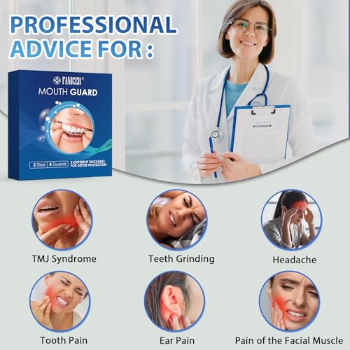 4 Stück Knirscherschiene Für Nacht,2 Größen Aufbissschienen,Zahnschiene Knirsche, Aufbissschienes Zähneknirschen, Bringen Ruhigen Schlaf