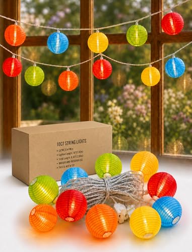 Konictom 8.5Ft Multicolor Lantern String Lights...