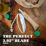Opinel Scyzoryk nr 10, z korkociągiem i podnośnikiem do kapsli, ze stali nierdzewnej, z uchwytem bukowym, długość ostrza: 10 cm, 254651, brązowy