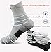 Kisgyst Men's Athletic Compression Crew Ankle Quarter Running Socks Elite Basketball Cushioned Training Socks 3 Pairs