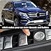 FZXZX Car Inner Door Power Window Glass Switch Button Decoration Covers Compatible with Mercedes Benz ML GL CLA GLA GLE GLK A B C E G Class Tesla Model S X - Silver(14pcs)