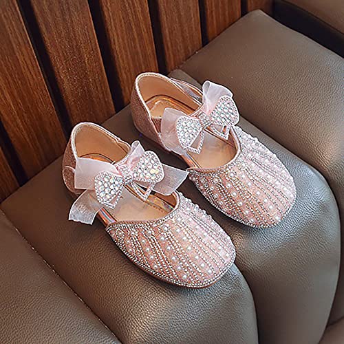 Girls Dress Shoes Cute Bow Mary Jane Shoes Ballerina with Satin Ankle Tie for Wedding Birthday Summer Toddler Girl Shoes2