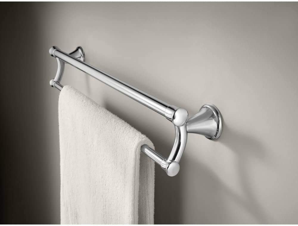 Get Popular Offer Delta Faucet 41419 Transitional 24 Inch Towel Bar / Assist Bar, Polished Chrome