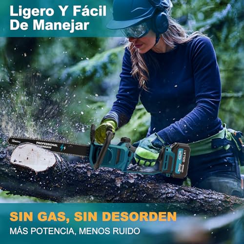 Miniatura 7 de Motosierra A Batería De 12 Pulgadas, Motosierra Eléctrica Inalámbrica 2x4000mah, Podadora Inalámbrica Para Herramientas De Jardín, Corte De Madera, Bricolaje 1800w Brushless - Powercut X13