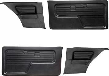 Door Panel Set for BMW E30 2-Door Coupe Black Front & Rear 4-Piece