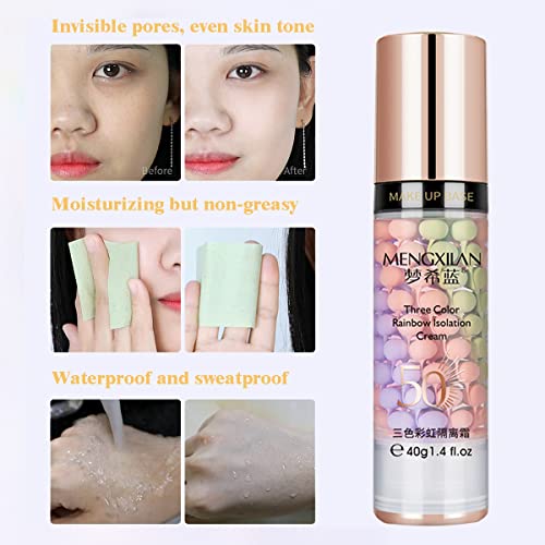 Makeup Primer And Sunscreen Set, Isolation Cream Invisible Pore, Sunscreen Lotion Spf 50, Skin Tone Correcting And Brightening Primer, Cover Acne Marks, Oil Control Moisturizing #TOP2