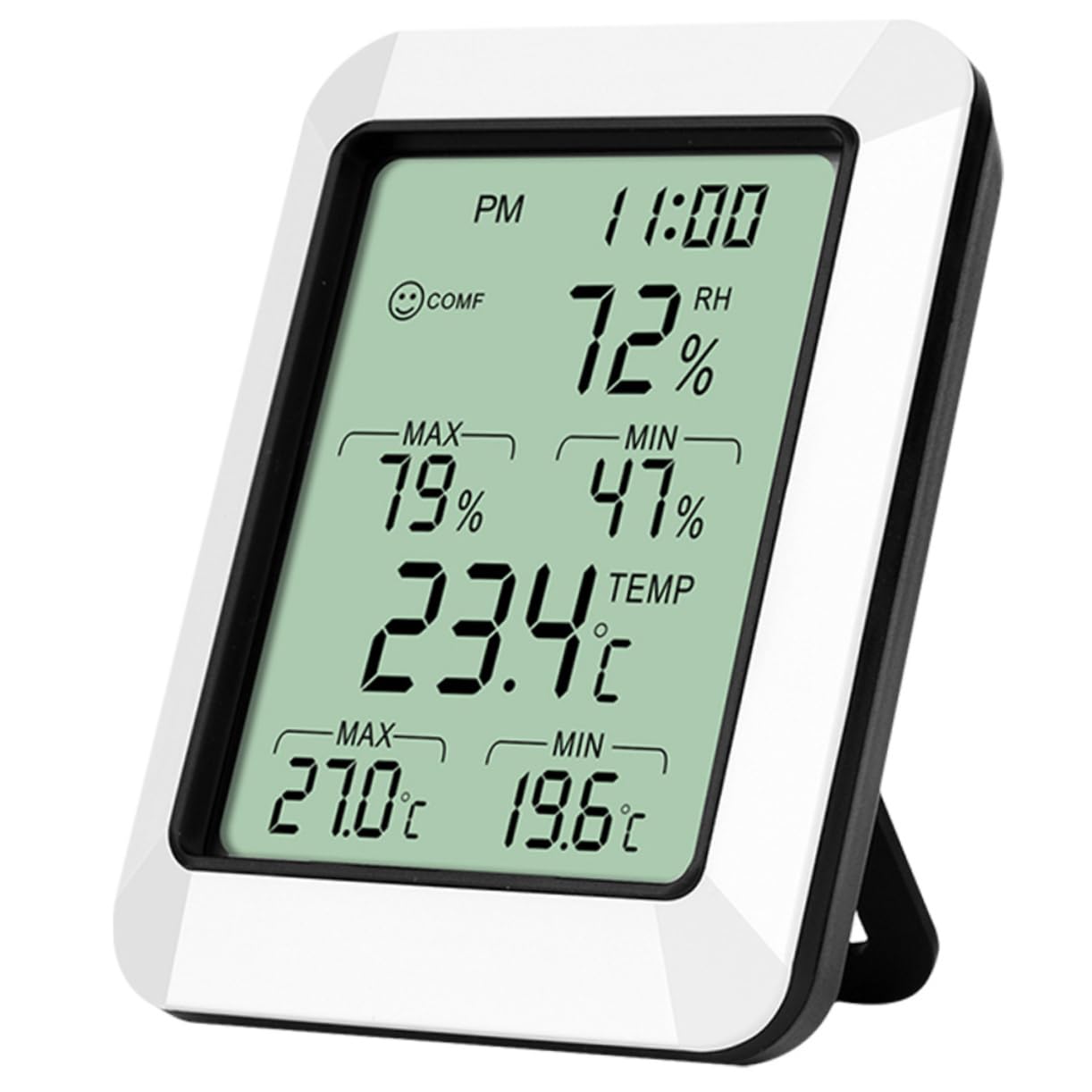 Sosoport 2pezzi Termometro Elettronico Digitale Per Interni Misuratore Di Umidità e Temperatura Display e Sensibile Supporto Senza Batteria Ottimo Per Uso Domestico e Ambienti Interni