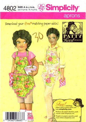 Patron de couture Simplicity 4802 pour coudre facilement un tablier enfant et adulte