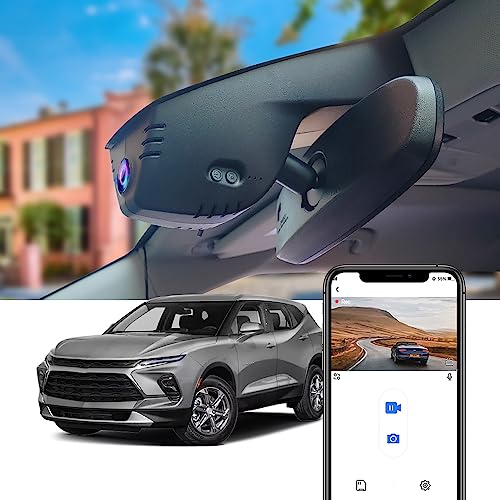 Fitcamx 4K Dash Cam Suitable for Chevy Blazer 2019-2024 RS LT Premier & Blazer EV (HD2-9808, Has Vents), OEM Look, UHD 2160P Video, WiFi & APP, Loop Recording G-Sensor, Plug&Play, 64GB Card