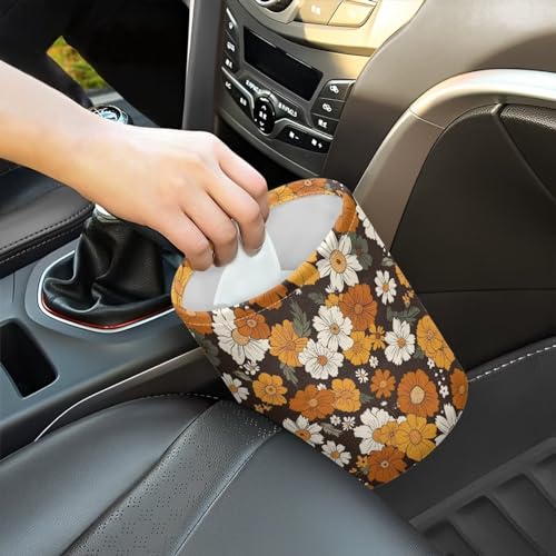 Image of Collapsible Floral Trash Can - Accessories for Cars, Camping & Family Gatherings, Easy to Clean