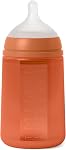 Suavinex Color Essence SX PRO Physiological Soft Flexible Silicone Baby Bottle, Anti Colic Baby Bottles, Supports Breast Feeding Babies, Made in Spain, Medium Flow, 8oz, Sunset Orange