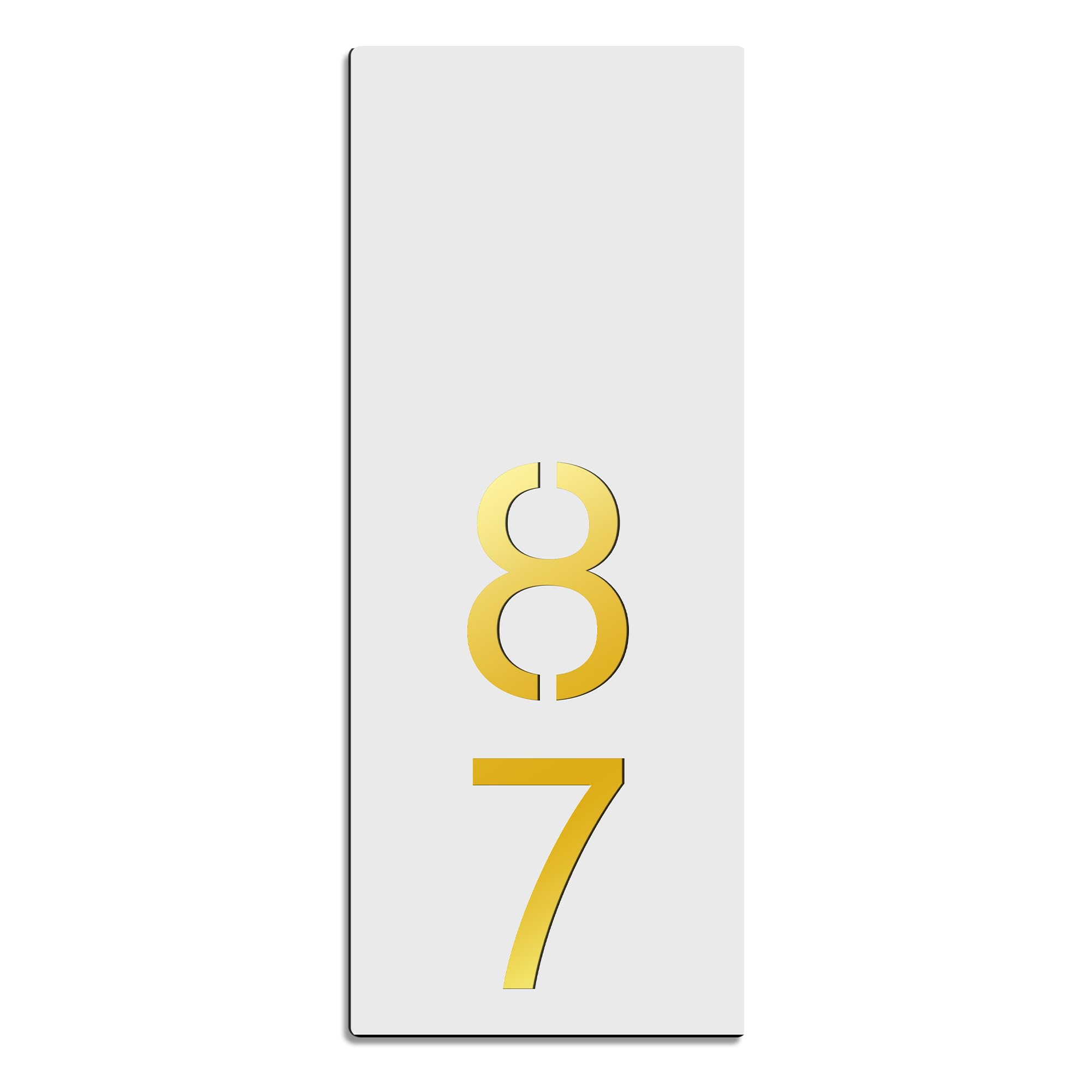Print Maniacs Personalised Outdoor House Sign – Large 3D Address Plaque, Custom Laser Cut Door Number and Street Name Plate, Modern Contemporary Perspex Weatherproof House Number Sign for Front Door