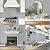 STICKGOO Peel and Stick Backsplash Tiles 12"x12", Waterproof Stick on Kitchen & Bathroom Backsplash, PVC Self Adhesive Wall Tiles for Fireplace, White/Marble Black (10 Sheets)