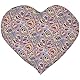 GIRAFFENLAND Leinsamenkissen Herz ca. 30x25cm - Bio Stoff Psychedelic Heart - Wärmekissen - Körnerkissen für Mikrowelle und Backofen