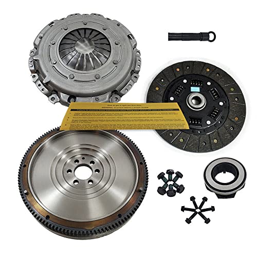 EFT HD Clutch Kit with Flywheel Conversion Kit For 2005-2010 VW Beetle Jetta Rabbit with 1.9L, 2.5L Engine - Clutch Replacement for Reliable & Long-Lasting Performance - 12 Month Brand Warranty