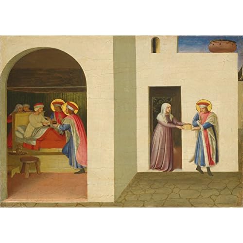 Fra Angelico: The Healing of Palladia by Saint Cosmas and Saint Damian. Fine Art Print/Poster (42cm x 29.7cm)